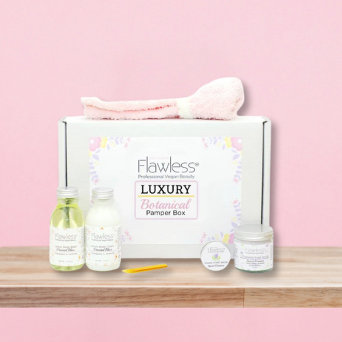 FLAWLESS Geschenkset für Frauen  Luxury Botanical Pamper Box - Box mit Inhalt