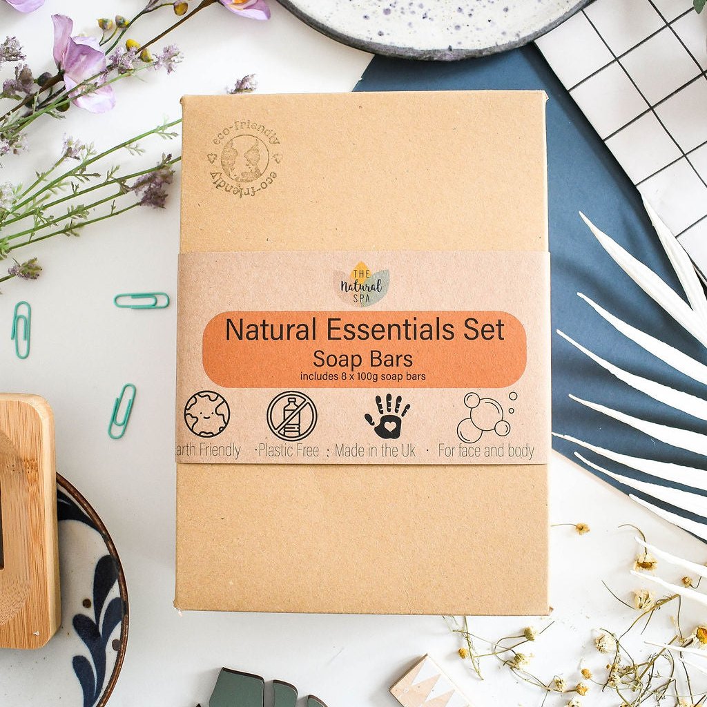 The Natural Spa Probierset "Natural Spa Essentials" Seifen 8 x 100g - Box Seifenstücke