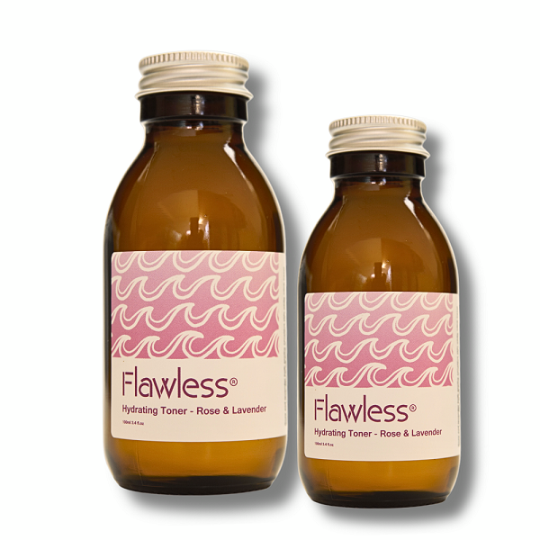 FLAWLESS Gesichtswasser trockene Haut Rose & Lavendel - 100ml und 200ml Flasche