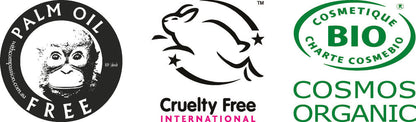 Logos palmölfrei cruelty free bio cosmos organic zertifiziert