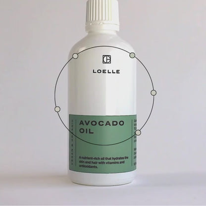 LOELLE Avocadoöl für Haut und Haare - 100ml Glasflasche - Video