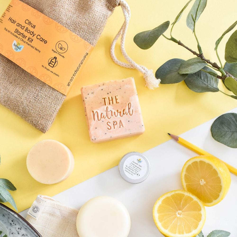 THE NATURAL SPA Geschenkset für Frauen - natürliche Pflege - Duftvariante Citrus - moodbild Seifen und Deocreme