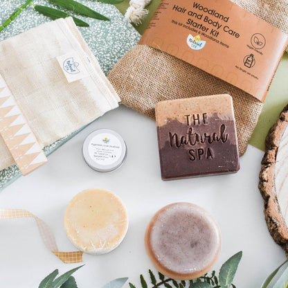 THE NATURAL SPA Geschenkset für Frauen - natürliche Pflege - Duftvariante Woodland - moodbild Seifen und Deocreme