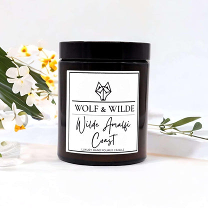 WOLF & WILDE Wilde Amalfi Coast Aromatherapie Duftkerze im Glas vegan - Kerze mit Blüten