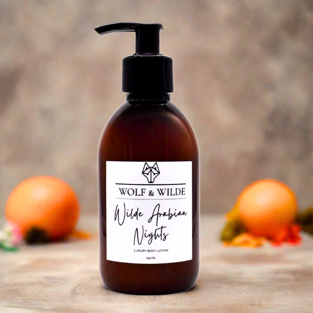 WOLF & WILDE Körperlotion Bodylotion 200ml - PET Flasche mit Deko