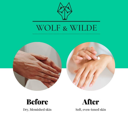 WOLF & WILDE Körperlotion Bodylotion 200ml - Vorher Nacher