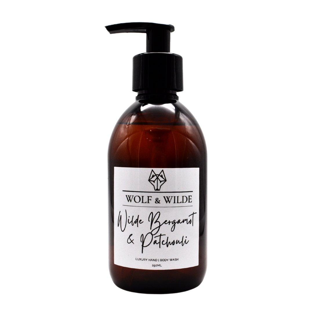 WOLF & WILDE Wilde Bergamot & Patchouli handgemachte Luxus Flüssigseife 2-in-1  250ml