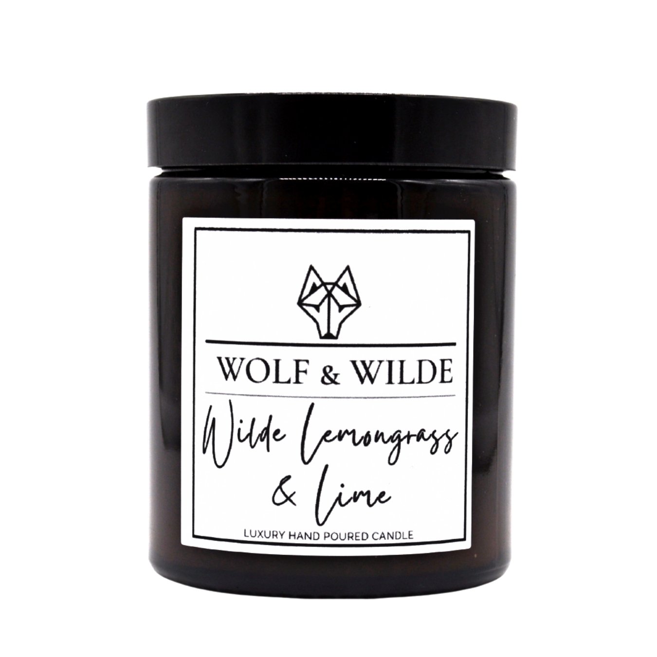 WOLF & WILDE Wilde Lemongrass & Lime Aromatherapie Duftkerze im Glas - Kerze mit Deckel